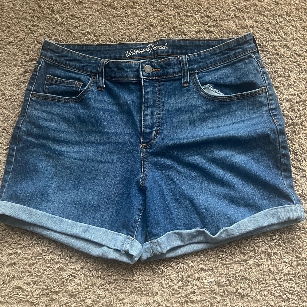 blue jean shorts